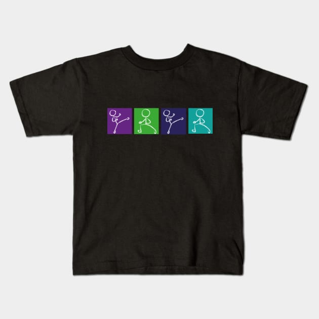 Martial Arts Symbols Kids T-Shirt by SpinningKickTKD